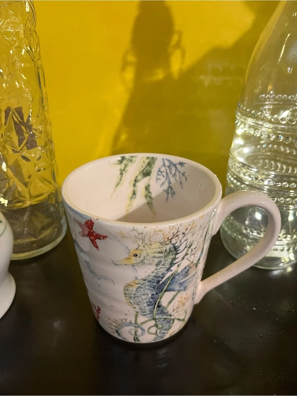 Pier 1 Ironstone Sea Life oversized mug